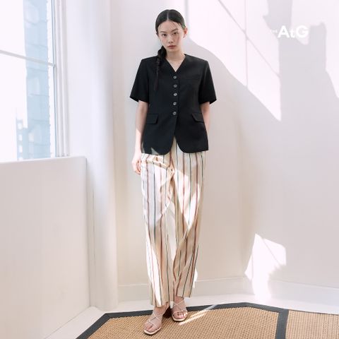 더엣지 25SS 프렌치린넨 블렌디드 반팔 자켓