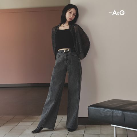 [1만원인하] 더엣지 25FW 커브드 와이드 데님