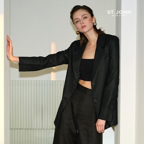 센존블루라벨 25SS 프렌치 린넨100 헤링본 자켓