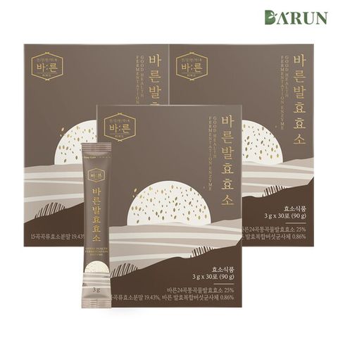 [바른] 저분자 버섯 발효 효소 30포x3박스(총 90포)
