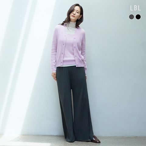 25FW 와이드 니트 플리츠 팬츠