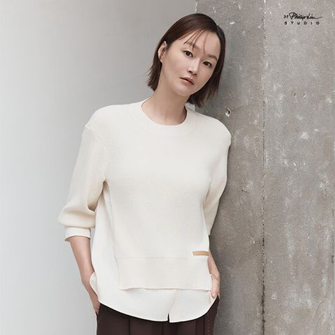 25FW 레이어드 니트 셔츠