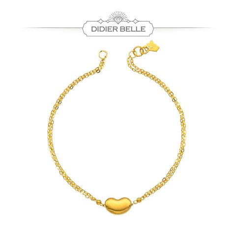[삼성카드5%할인]디디에벨라 순금 몽돌 하트 팔찌3.75g