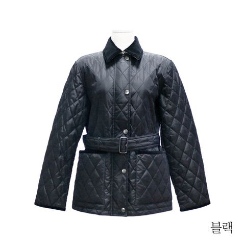 버버리 카라벨트 퀼팅재킷