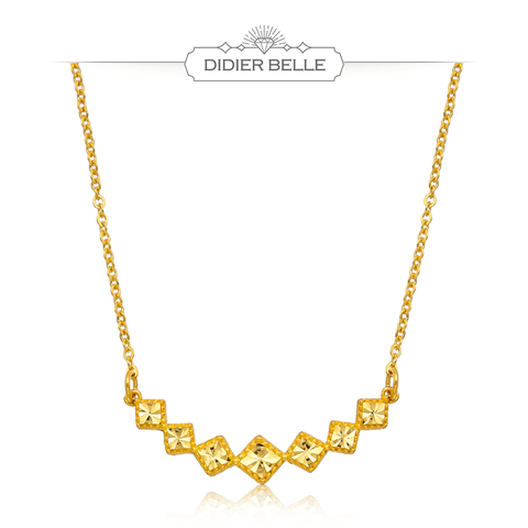 [삼성카드5%할인]*디디에벨라 순금 사각 다이아 목걸이 11.25g