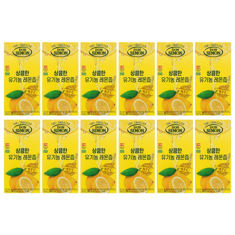 스페인1등주스 돈시몬 100%유기농 착즙 레몬 25g*14포*12박스
