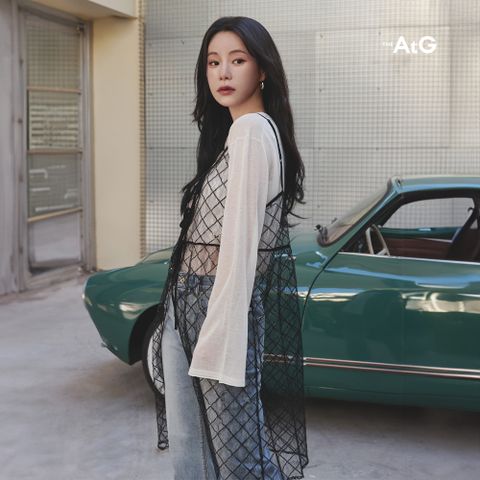 더엣지 25FW 스팽글 레이어드 원피스