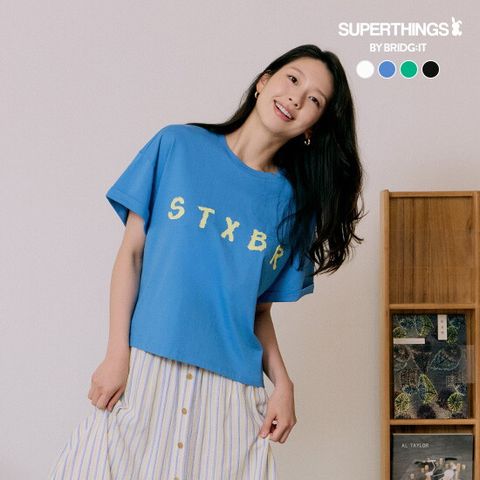 ○[바이브리짓X슈퍼띵스] 25NEW 세미크롭 아트웍 티셔츠 4종