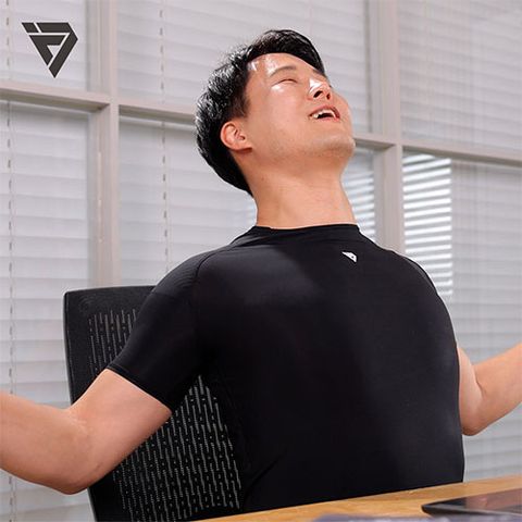 [테이핑테크](남)(블랙)바른자세 쿨 테이핑웨어 1종