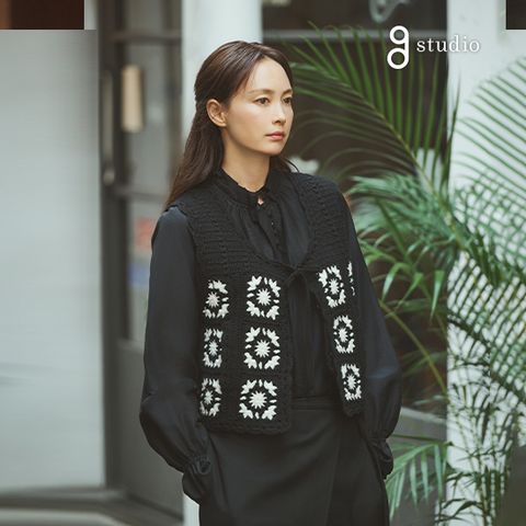 지스튜디오 25FW 크림프울100 핸드메이드 베스트