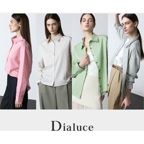 디아루체 25 FW 스트라이프 글리터 스톤 셔츠 1종