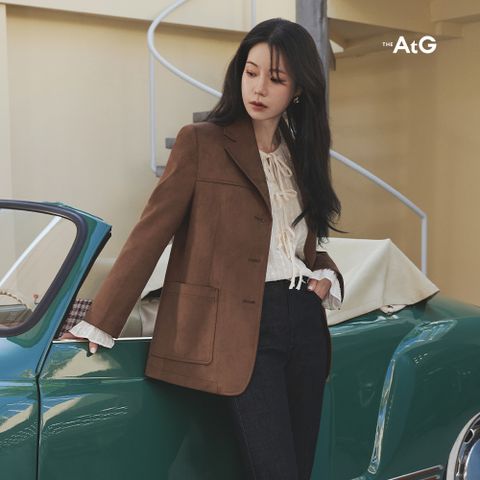 더엣지 25FW FAUX 스웨이드 자켓