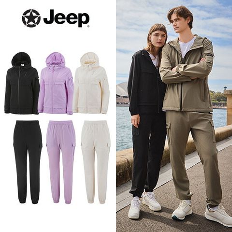 O JEEP 여성 우븐셋업 2종(자켓+팬츠)