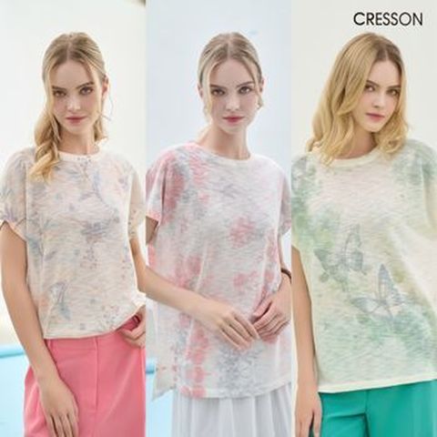 크레송 인견  티블라우스 3종
