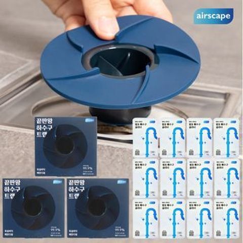 끝판왕 하수구트랩 (3세트+발포크리너12포)