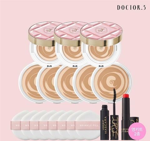 [삼성카드5%할인][VIP] 닥터3 링클필 커버팩트 (본품10g*3개 + 리필10g *5개 + 영메이크업키트)