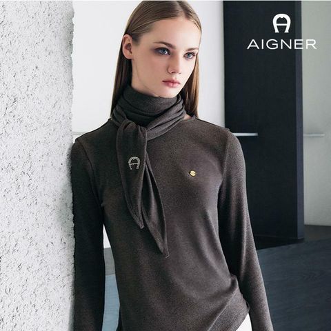 [국민카드5%할인]아이그너 쉬어 울 스카프 니트 탑