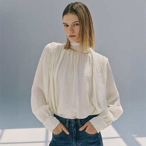 25FW 사라 스카프 블라우스