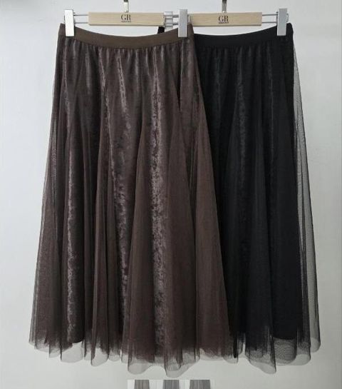 ○25FW 벨벳 샤 스커트 2종