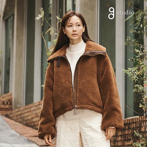 지스튜디오 25FW 캐시미어 울 실크 블렌드 드레이프 니트