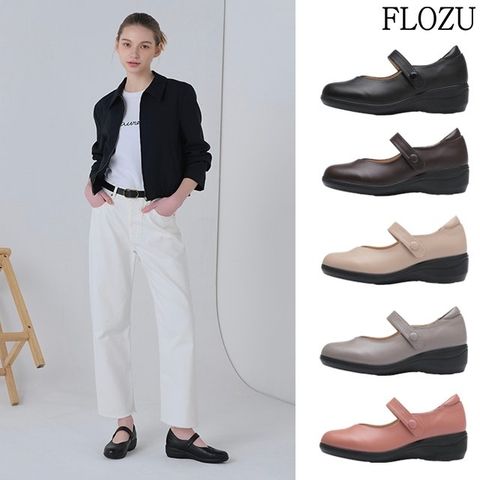 25신상! [플로쥬] 양가죽 웨지 메리제인 컴포트화 