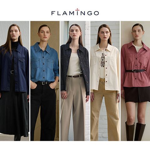 [런칭가 66,000원][후라밍고] 25FW 코튼 블렌디드 에센셜 데님 셔켓 2종