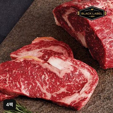 블랙라벨 미국산 소목등심구이 200gX4팩(총 800g)