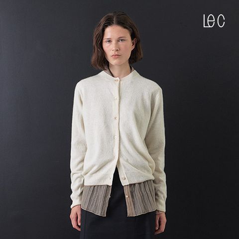 [LE CASHMERE] 르캐시미어 25FW 캐시미어 100 배색 라운드