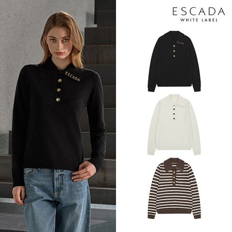 ● ESCADA 25FW 여성 오픈 카라 니트