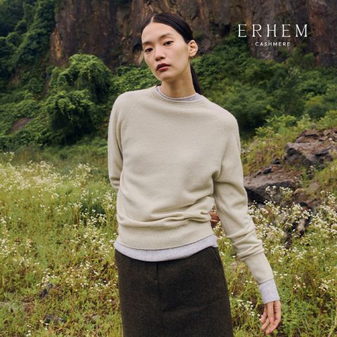 에르헴 25 FW 캐시미어 100 홀가먼트 라운드 풀오