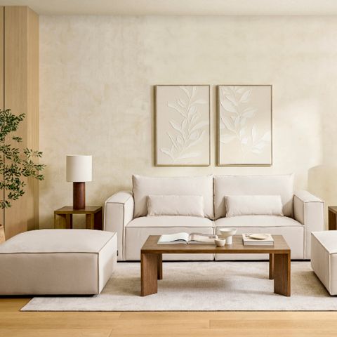 캄포 패밀리소파 3인+스툴