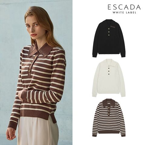 ◎ ESCADA 25FW 여성 오픈 카라 니트