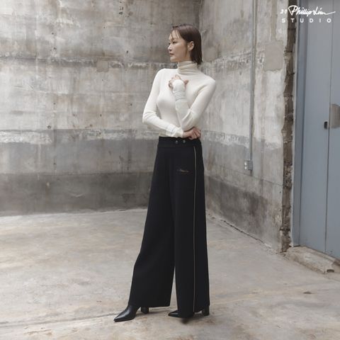 25FW 와이드핏 자카드 니트 팬츠