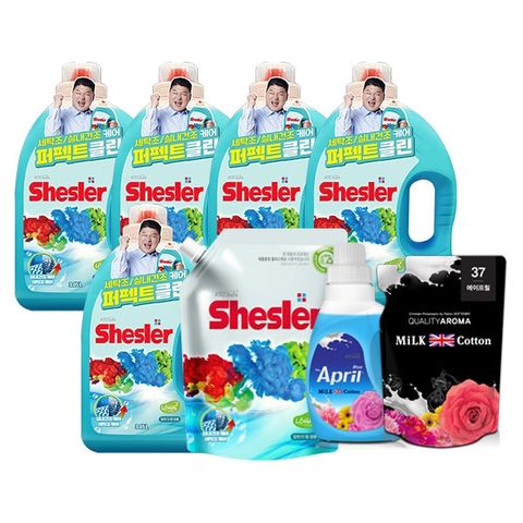 쉬슬러 퍼펙트클린 에이프릴 액체세제+섬유유연제 (실속구성)