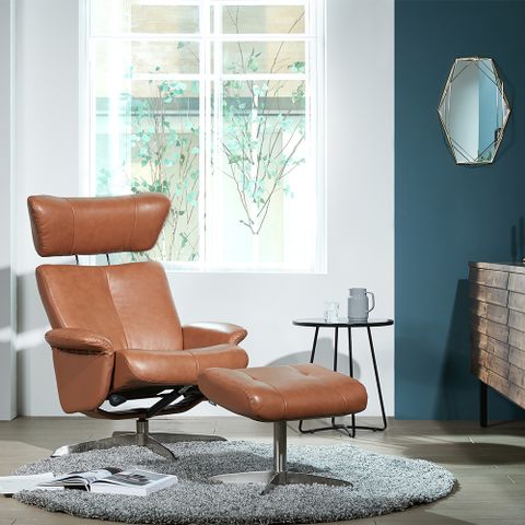 우스터 1인 리클라이너_브라운