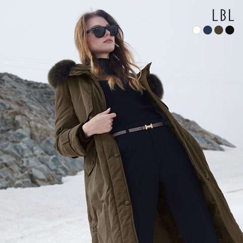 24FW 유러피안 헝가리구스 FOX FUR 벨티드 롱다운