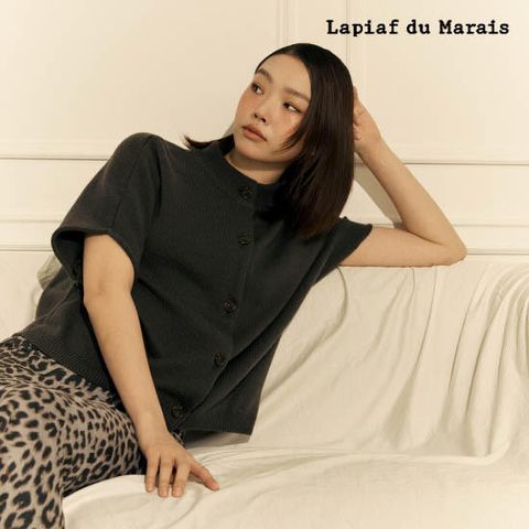 라삐아프 25FW 울혼방 버튼업 케이프 가디건 1종