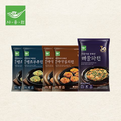 대박 인기모둠전 3종 5팩(김치전2+부추전2+해물파전1)