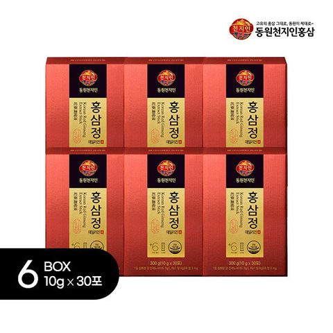 [세일][동원천지인] 홍삼정 데일리 진 10mlX30포X6박스 + 쇼핑백 3장 
