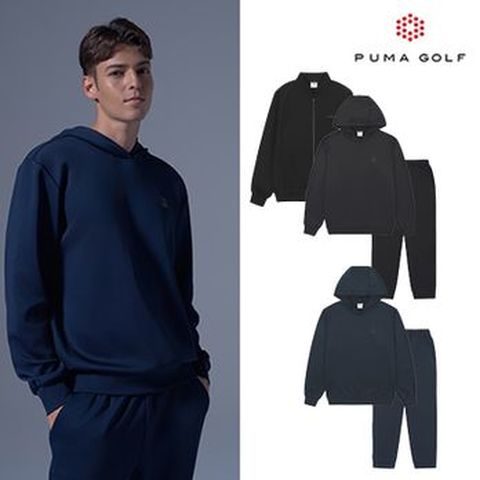 푸마골프 남성 보머재킷+후드셋업 3종세트