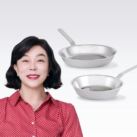 무연마제 스테인리스 통5중 후라이팬 2종 세트(24팬+28팬)