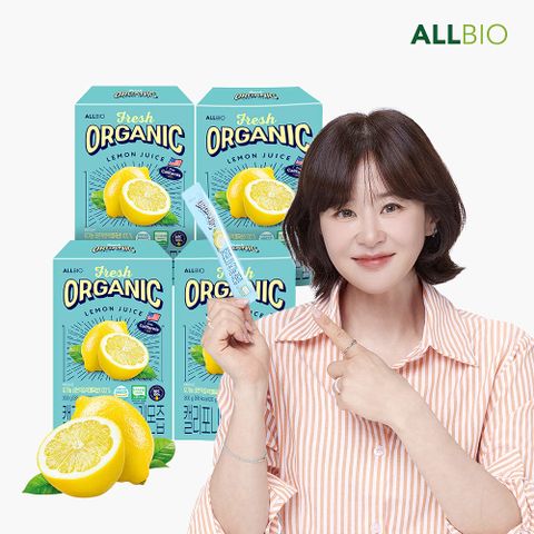 [올바이오] 캘리포니아 유기농 레몬즙 4박스 (총 60포)