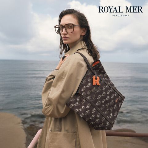 [런칭가 129000]로얄메르 로고포인트 캔버스백