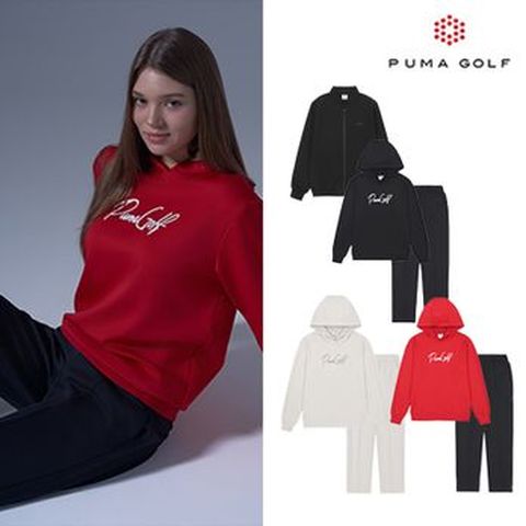 푸마골프 여성 보머재킷+후드셋업 3종세트
