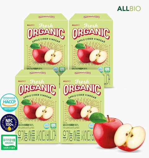 [올바이오] 유기농 애플사이다비니거 애사비 4박스 (총 60포)