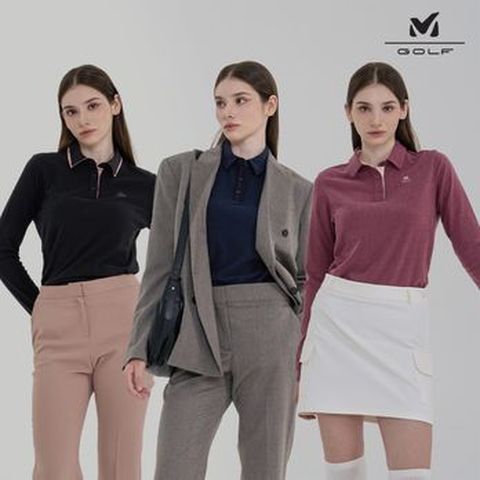 밀레골프 여성 기모 카라티셔츠 3종