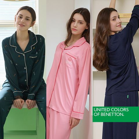 ●베네통 BENETTON 피치기모 파자마 2세트(C)