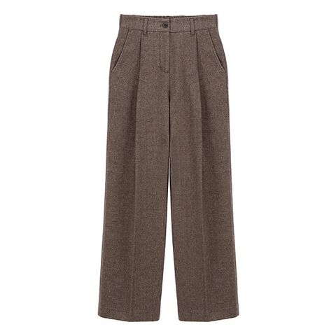 ◎ 25FW 울 블렌디드 헤링본 핀턱 팬츠