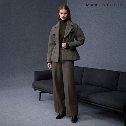 막스스튜디오 25FW 윈터 기모 헤링본 와이드 팬츠 3종[런칭 가격 79,900원]