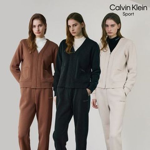 CK스포츠 25FW 여성 카디건 셋업 2종 (카디건+스웨트팬츠)